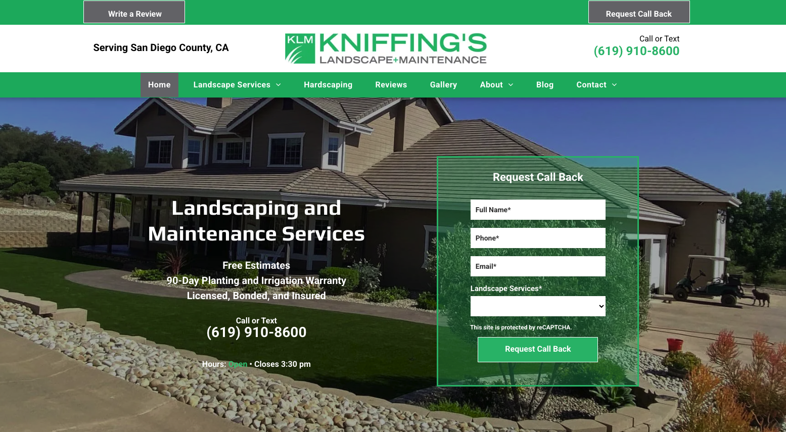 landscaping website
